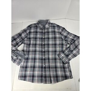 Goodfellow & Co Reversible Button Up Multicolor Flannel Shirt Size L Large Rodeo